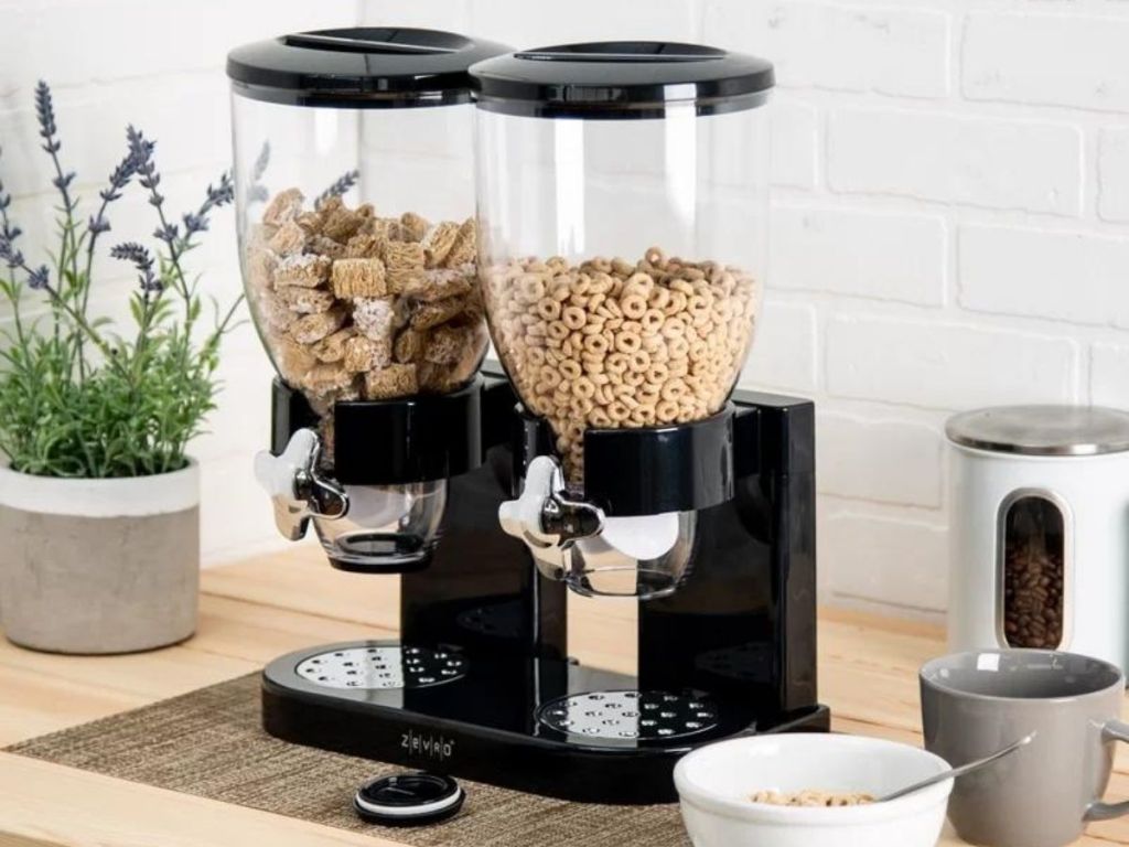 Double Cereal Dispensers on counter