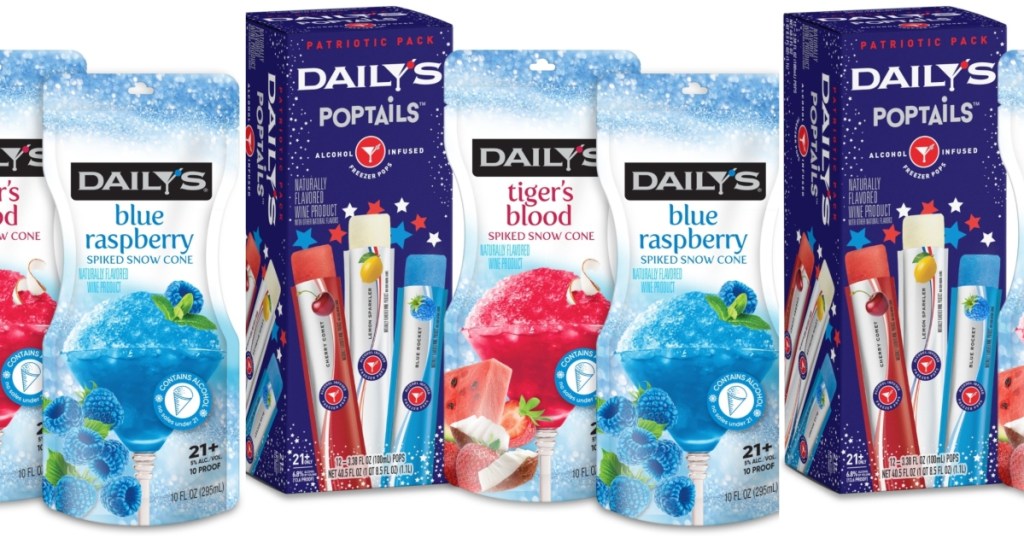 Daily's Patriotic push pops and drinkable pouches