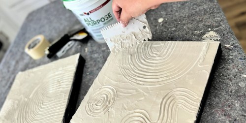 Try This Easy DIY Plaster Art on Canvas Using Drywall Joint Compound!