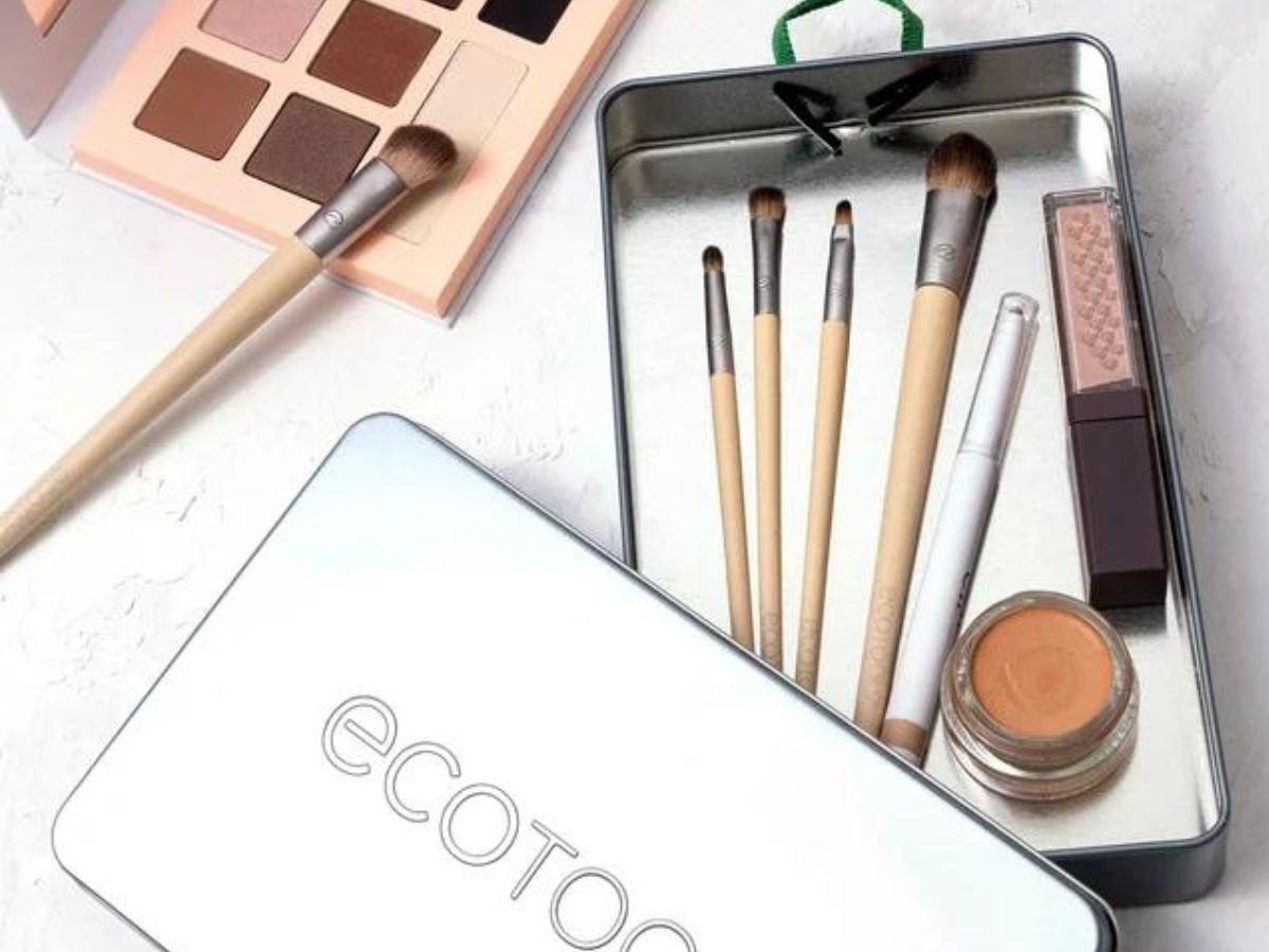 ecotools eye makeup brush set in tin