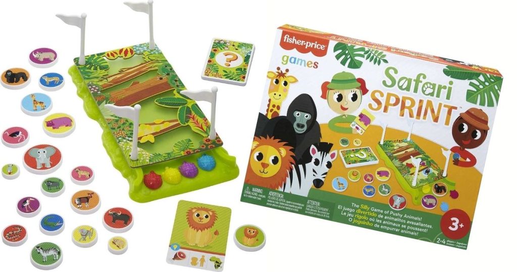 Safari Sprint game and pieces