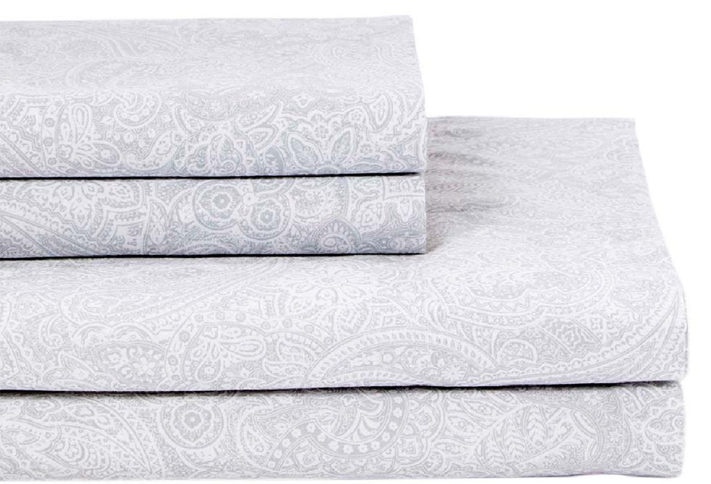 grey bed sheets