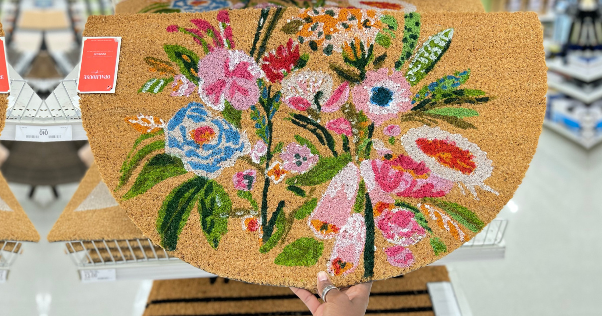 floral doormat
