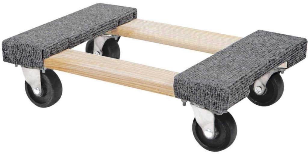 wood dolly with wheels