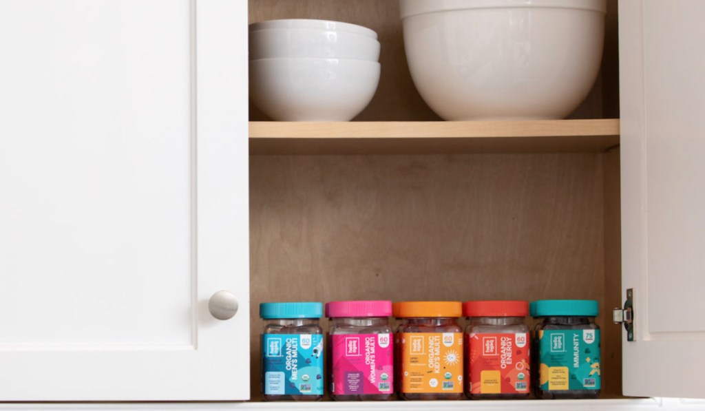 hello bello vitamins in cupboard