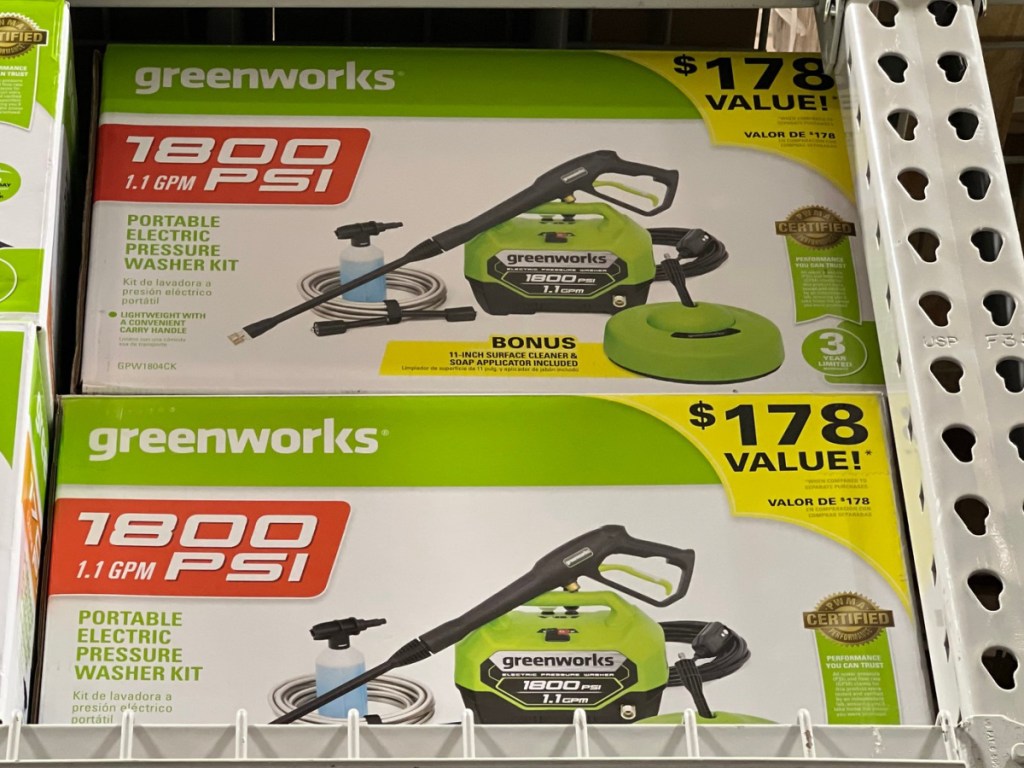 Greenworks 1800 PSI 1.1-Gallon-GPM Cold Water Electric Pressure Washer