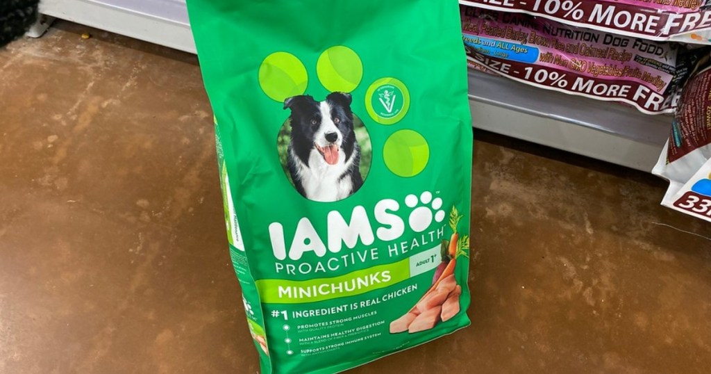bag of Iams dog food