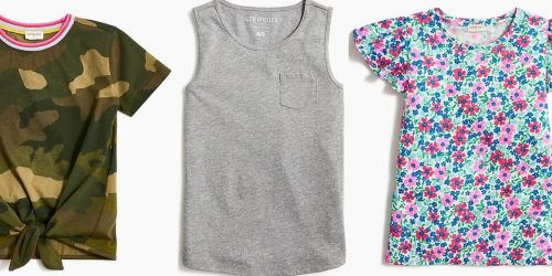 Up to 80% Off J. Crew Factory Apparel for the Family | Tees, Tanks, Leggings & More from $5
