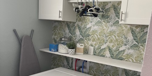 This Reader Updated Her Laundry Room Thanks to Peel & Stick Wallpaper!