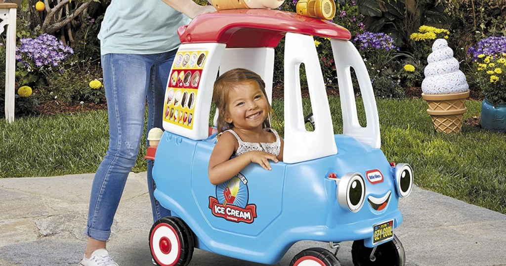 girl inside ice cream truck toy