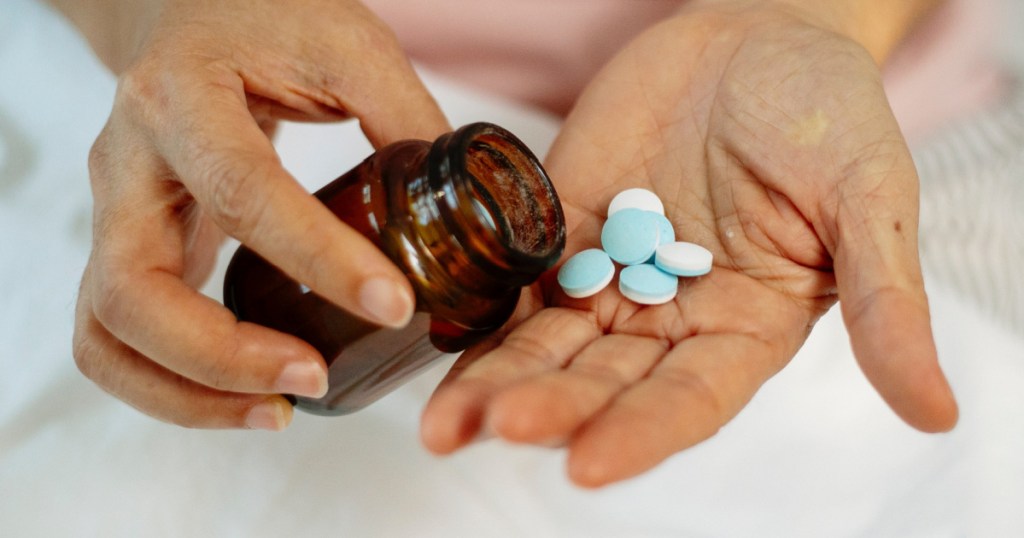 medication from pill bottle