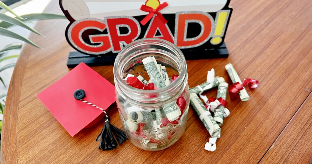 money jar as a graduation gift