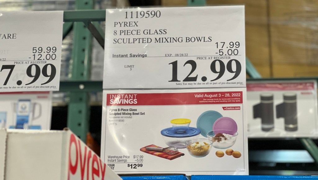 Pyrex Mixing Bowls 8Piece Set Only 12.99 at Costco (InStore & Online)