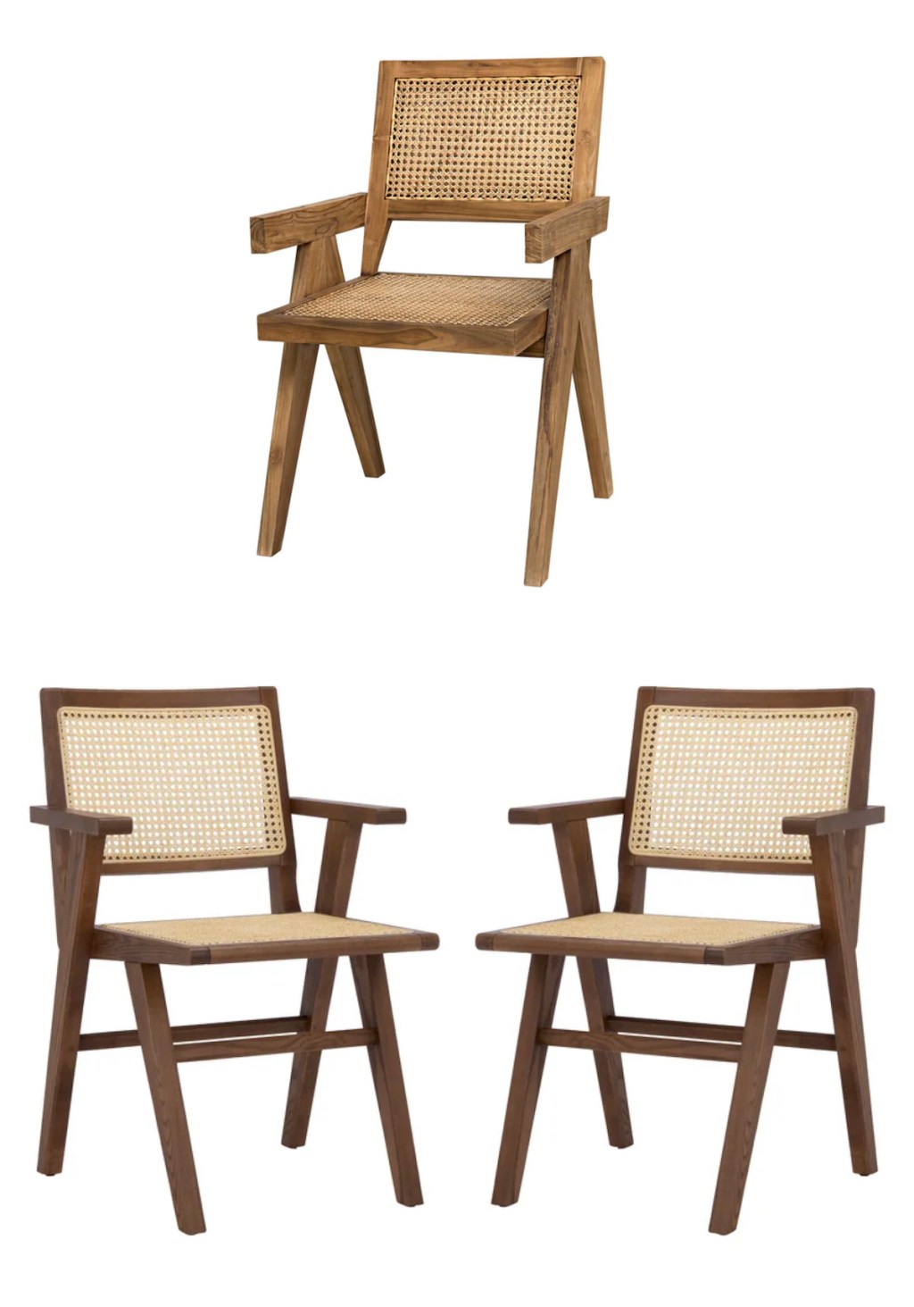 caned wood teak chairs stock photos