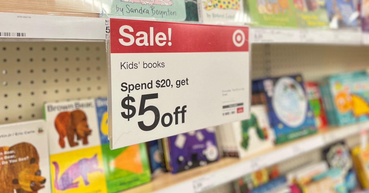 target book sale sign