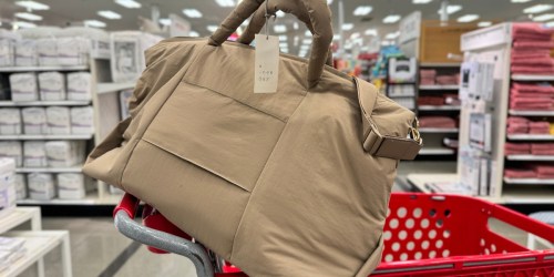 Trendy Puff Weekender Bag Only $38 at Target | Perfect for Travel, Diaper Bag or Everyday Use!