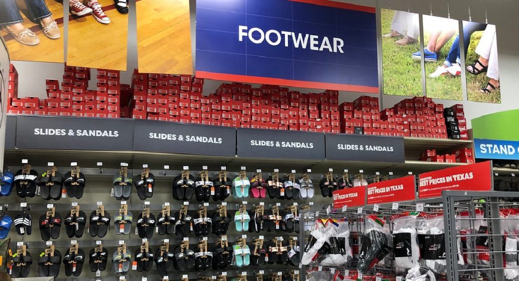 Academy Sports Footwear Section