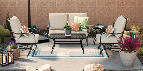 50% Off Lowe’s Patio Furniture | Conversation Set w/ Cushions Only $199 Shipped