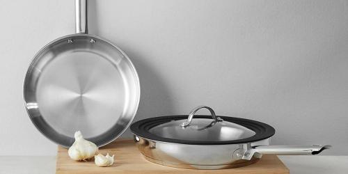 Amazon Basics 3-Piece Stainless Steel Frying Pan Set Only $12.66