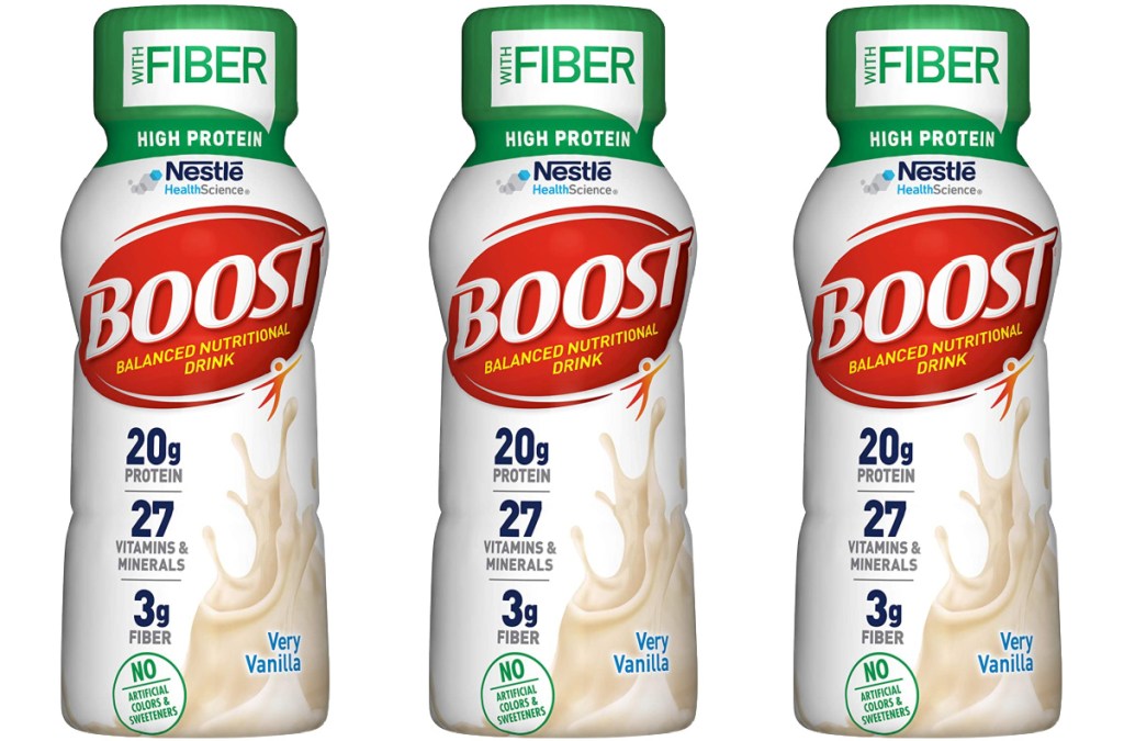 BOOST High Protein with Fiber Complete Nutritional Drink 24 Pack in very vanilla