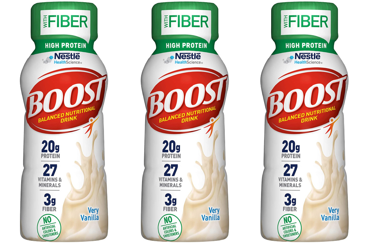 BOOST High Protein with Fiber Complete Nutritional Drink 24-Pack