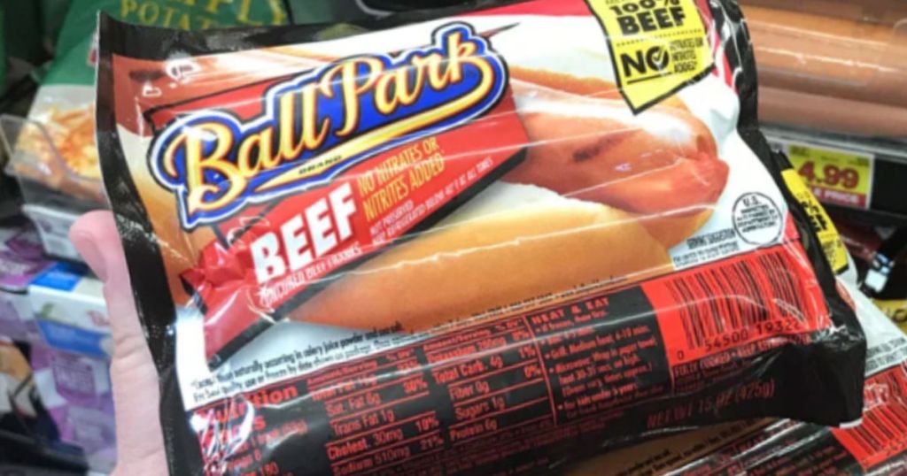 beef hot dogs in package 