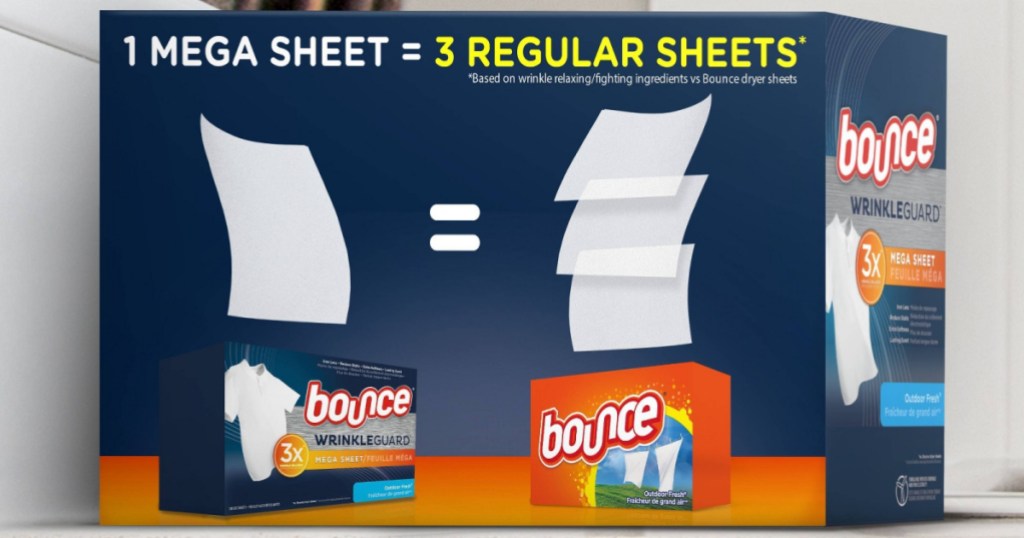 box of extra large dryer sheets