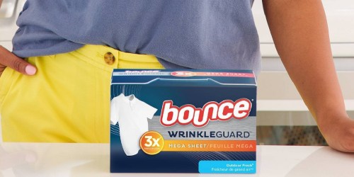 Bounce WrinkleGuard or Pet Hair Mega Dryer Sheets 120-Count Boxes Only $5.69 Shipped on Amazon (Regularly $13)