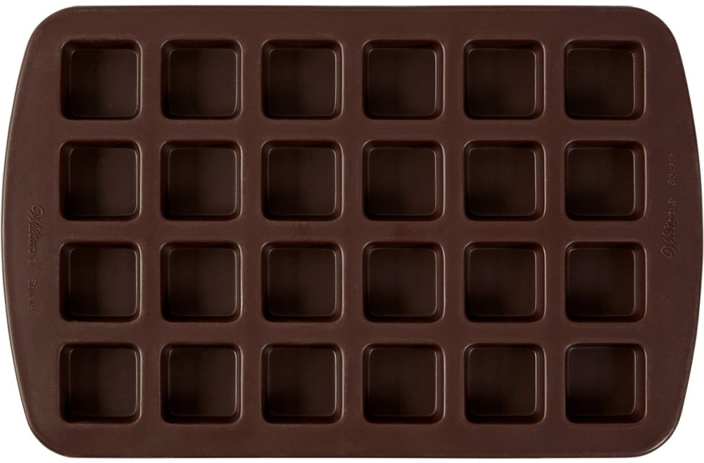 brown silicone brownie mold 