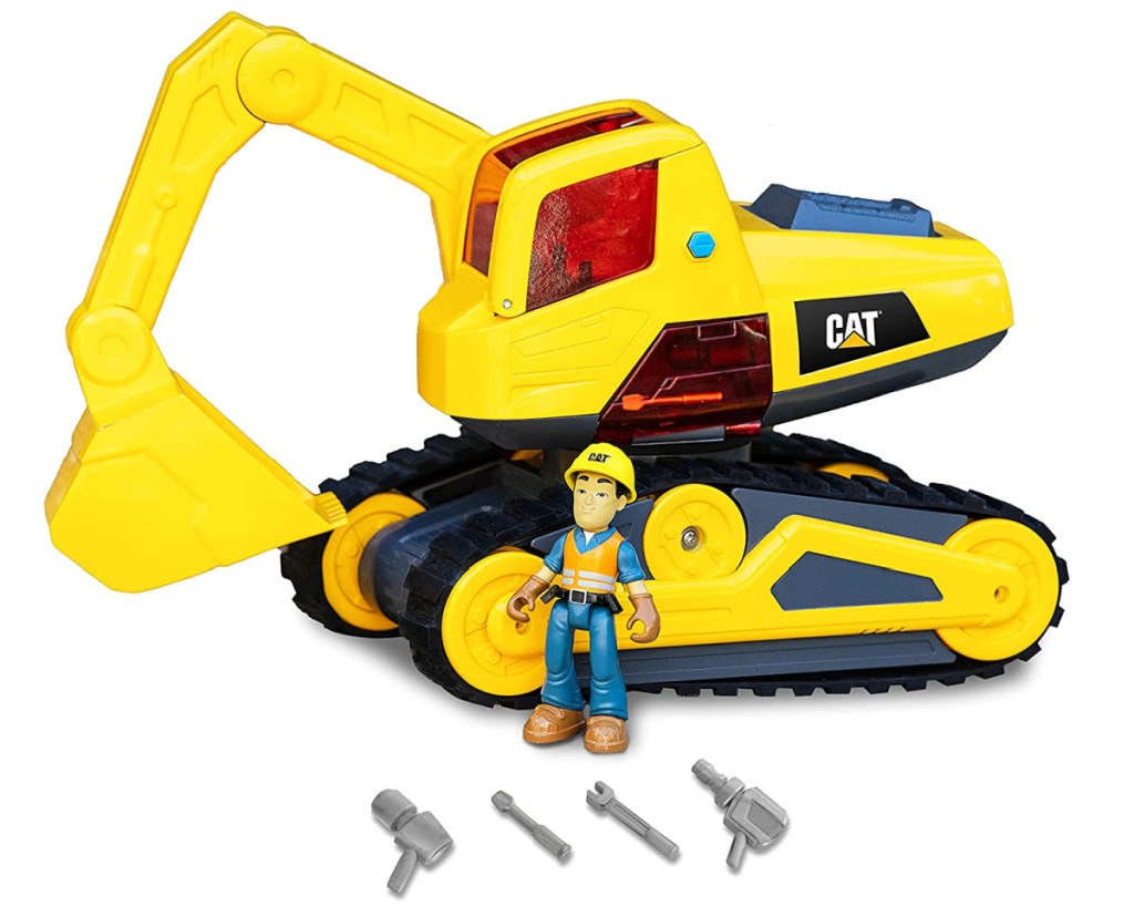 excavator toy + accessories