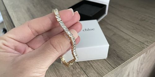 These Giftable Cate & Chloe 18K Gold Plated Tennis Bracelets are Under $20 Shipped!