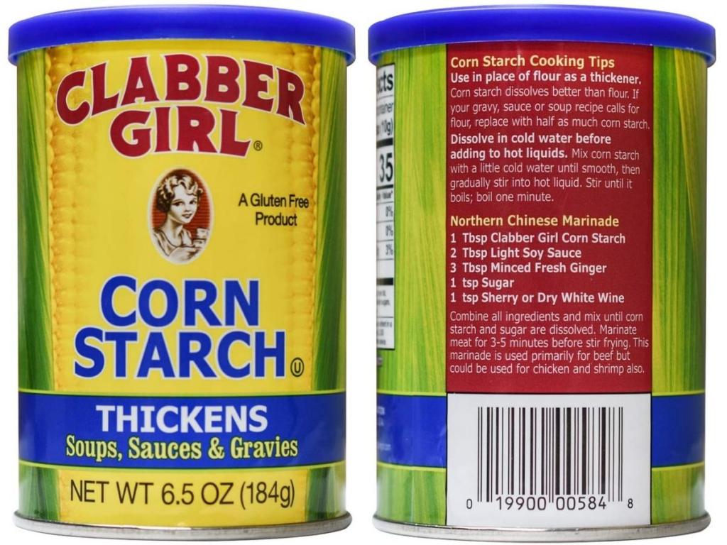 Clabber Girl Corn Starch 6.5oz Canister