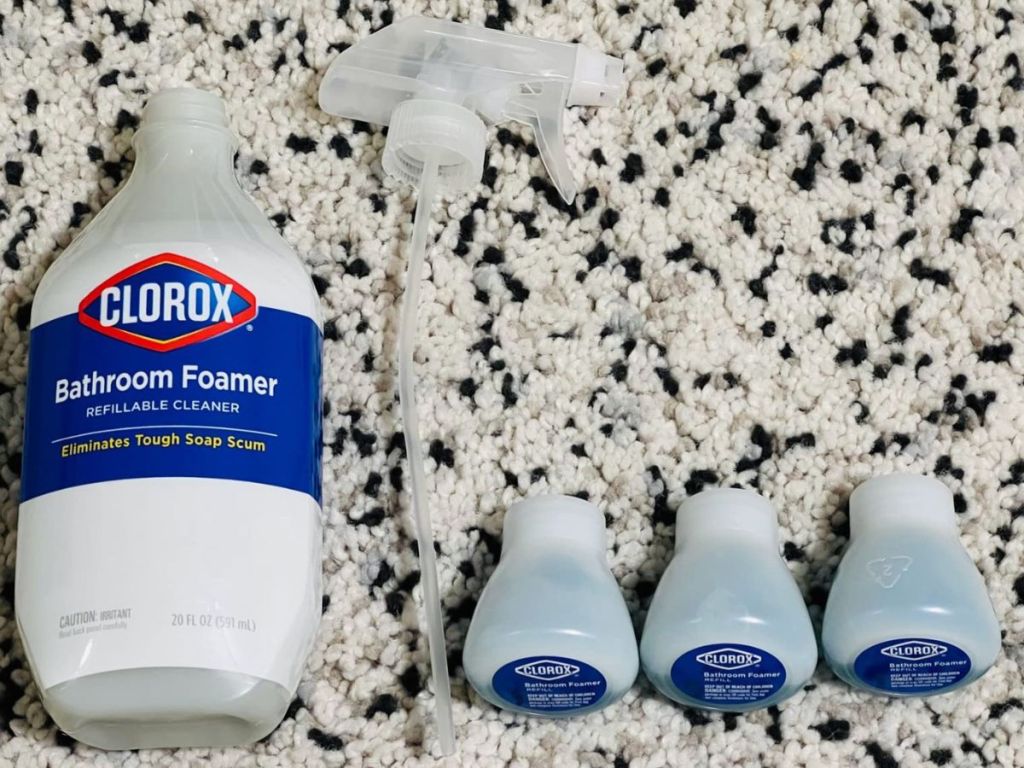 Clorox Bathroom Foamer Spray bottle with 3 refill pods
