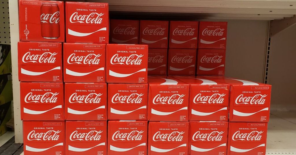 display of Coke 12-packs