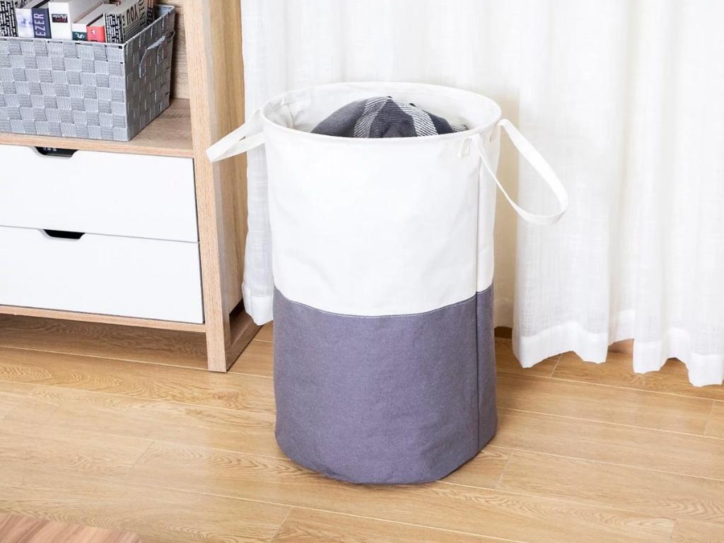 Squared Away Soft-Sided Collapsible Laundry Hamper