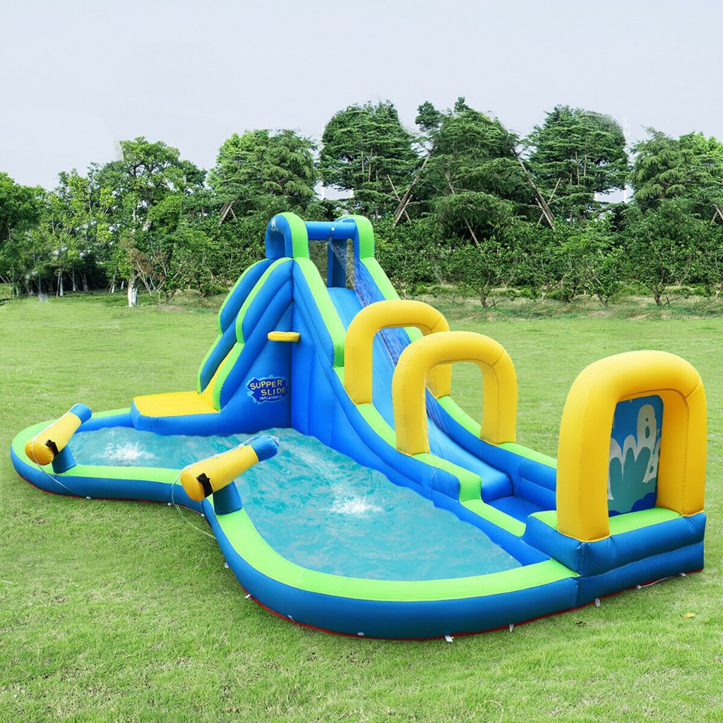 Costway Inflatable Water Slide Kids Bounce House Castle Splash Pool