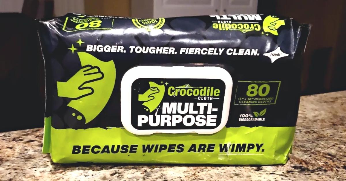 Crocodile Cloth Multi-Purpose Household Cleaning Wipes 80ct.