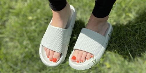 These Cushionaire Slides Are Perfect for Summer & Just $20 Shipped w/ Our Exclusive Promo Code