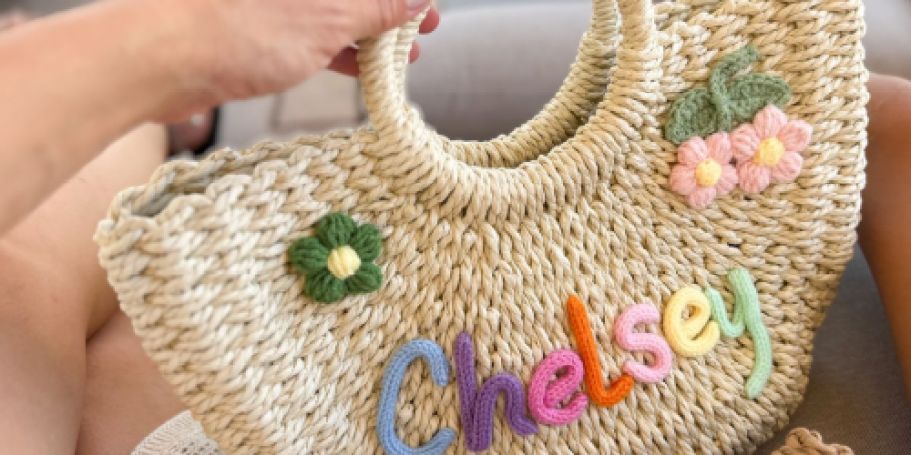 Custom Straw Beach Tote from $12.54 Shipped on Amazon