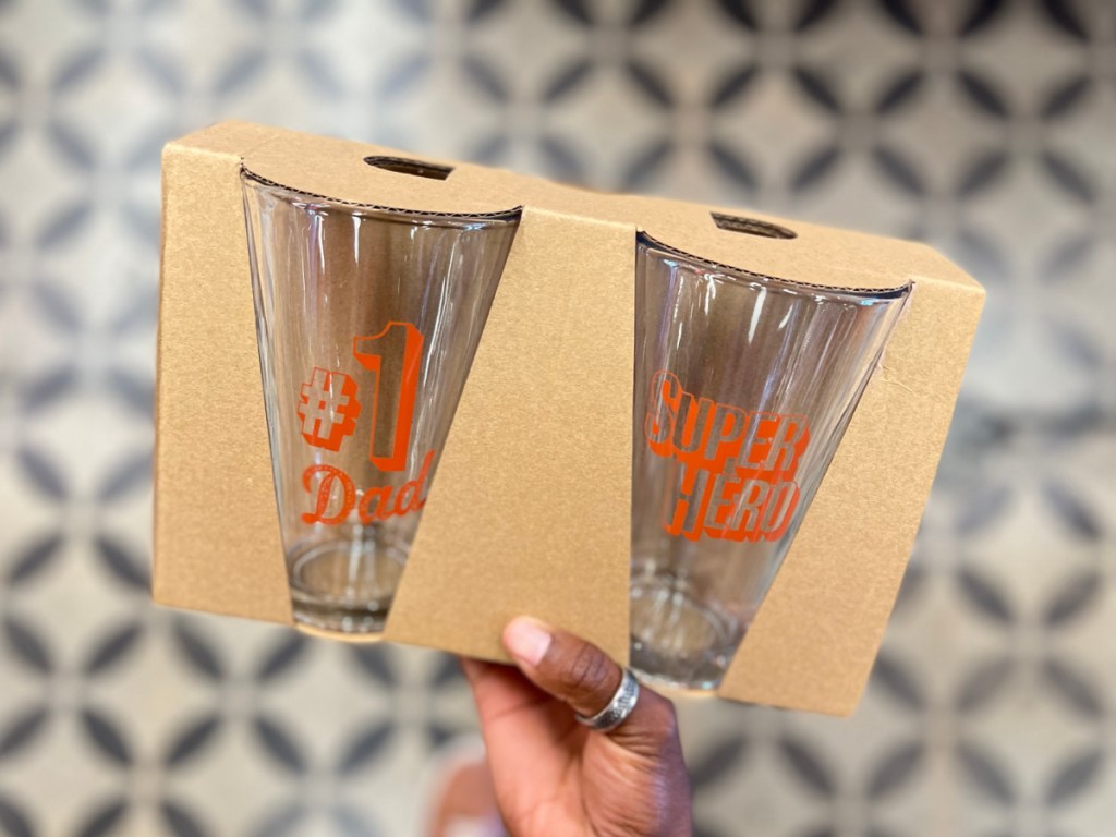 pack of two beer glasses for dads
