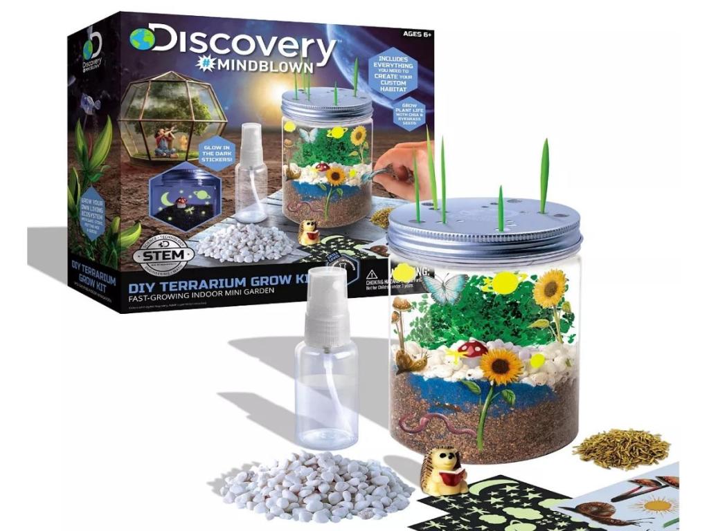Discovery #MINDBLOWN Kids DIY Terrarium Grow Kit