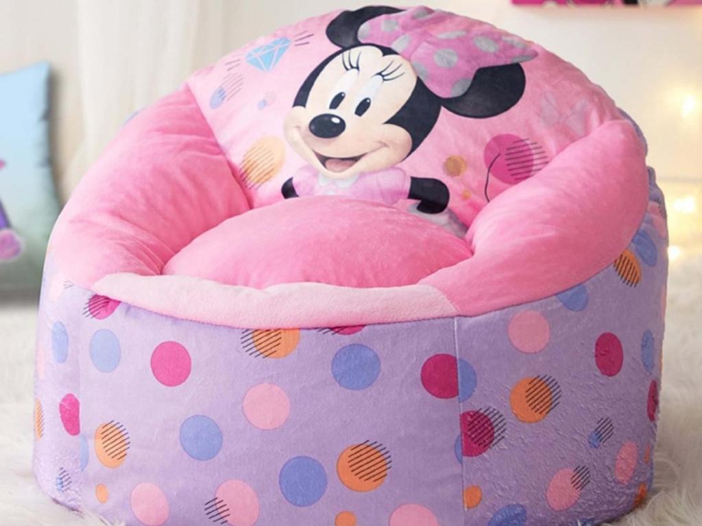 Disney Minnie Mouse Purple & Pink Round Bean Bag Chair