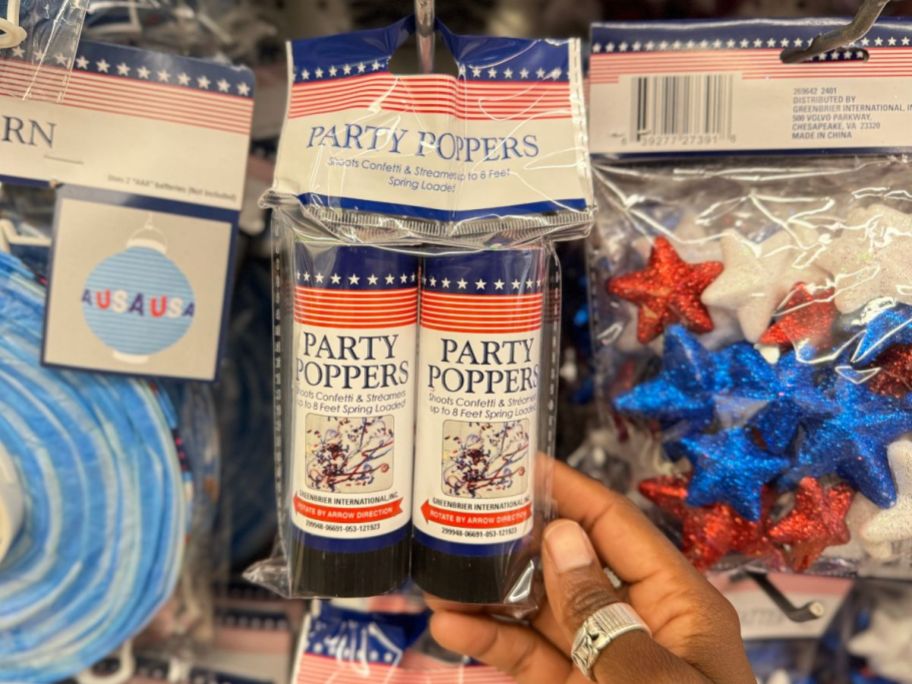 Dollar Tree Patriotic Party Poppers