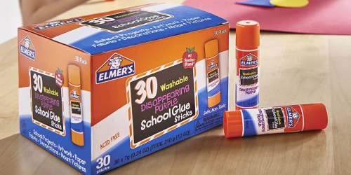 Elmer’s Disappearing Purple Glue Sticks 30-Pack Only $7.82 Shipped on Amazon