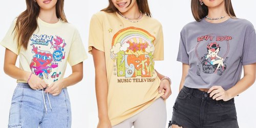 Forever 21 Retro Graphic Tees from $10.49 | MTV, DARE, Britney Spears & More