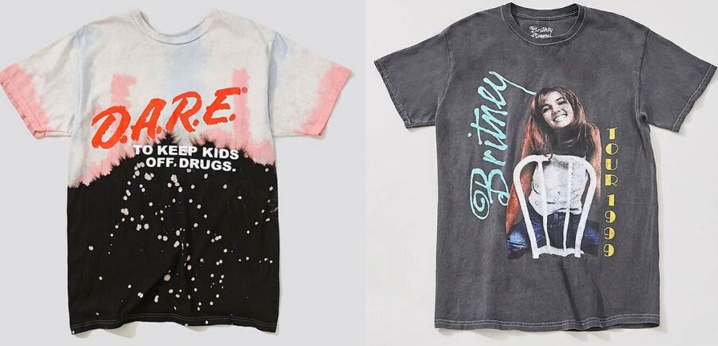 DARE & Britney Spears graphic tees