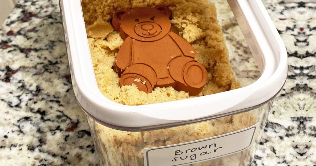terracotta bear in brown sugar jar