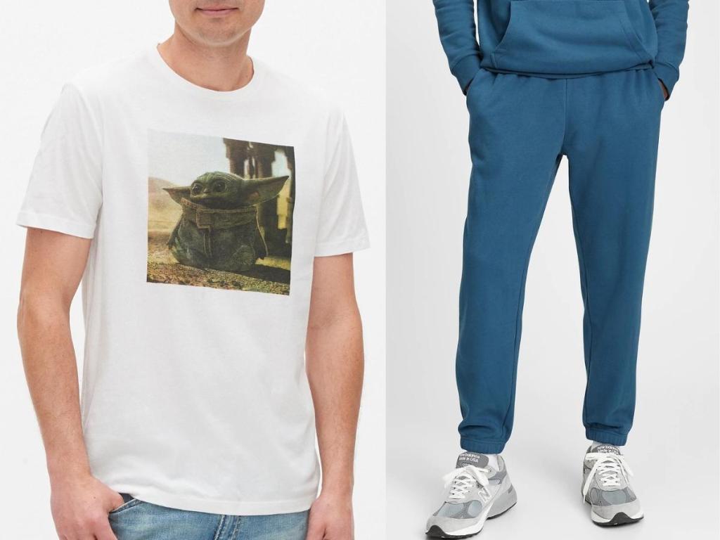 gap men's star wars t-shirt and joggers