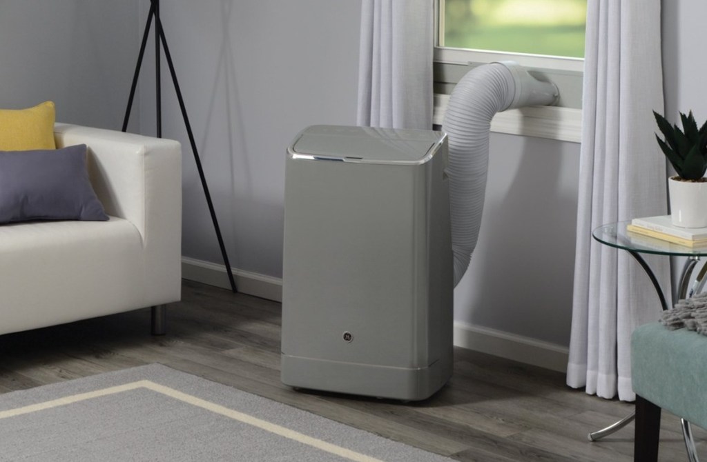 GE Portable Air Conditioner in a living room