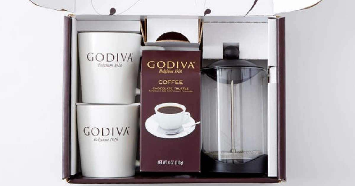 Godiva Barista Coffee Gift Set, Includes 2 Ceramic Logo Mugs, French P –  Kaffa Abode